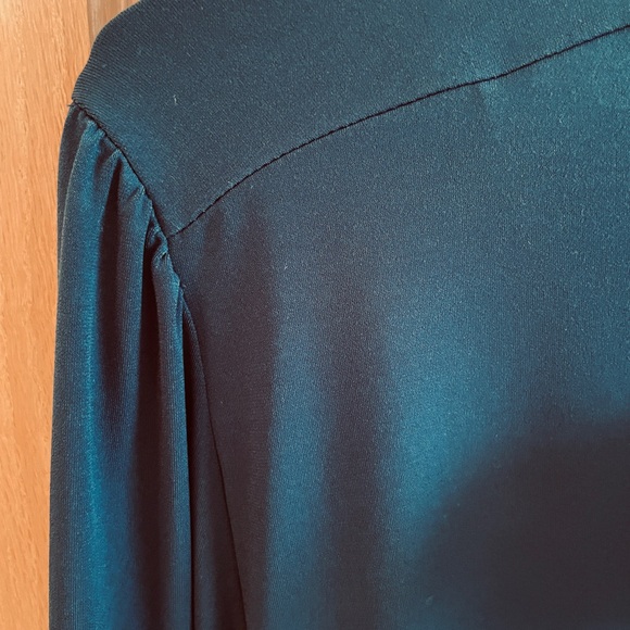 Ann Taylor Teal Bow-Tie Long-Sleeve Blouse - Picture 5 of 10